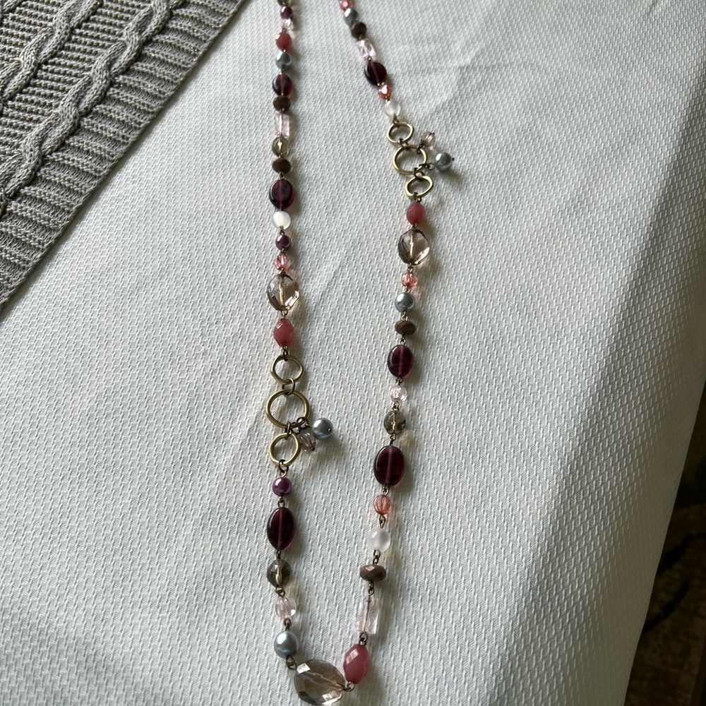 Lia Sophia “Beaujolais” Necklace – Gold Tone, 38”+ Extender